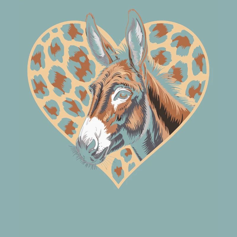 Esel mit Leopard-Herz
