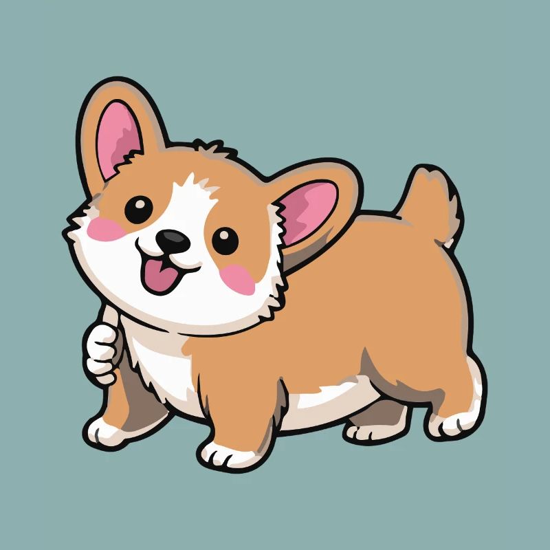 Mouvement de queue de corgi