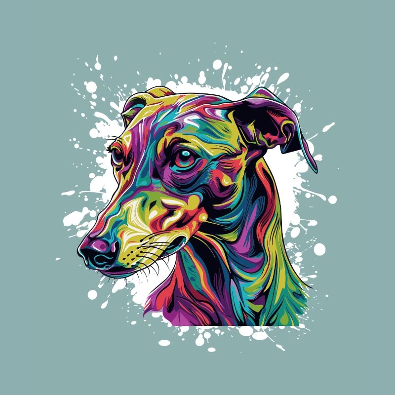 Explosion de couleur Portrait de chien