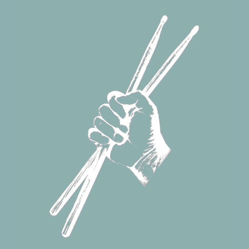 Two Drum Sticks Drum sticks in a strong hand