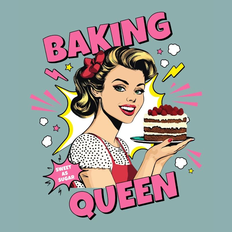 Cuisson Gâteau Cuisson Reine Cuisson Fée Boulanger Pop Art