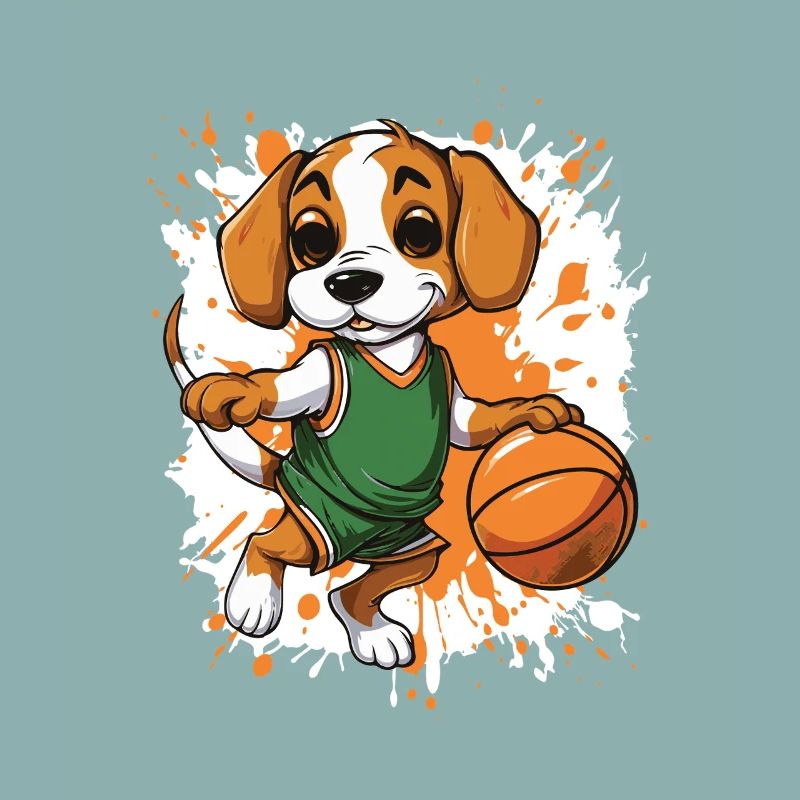 Basketball-Hund Spritz-Splash