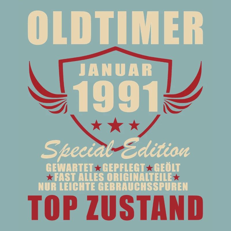 35. Geburtstag Geschenk Oldtimer Januar 1991