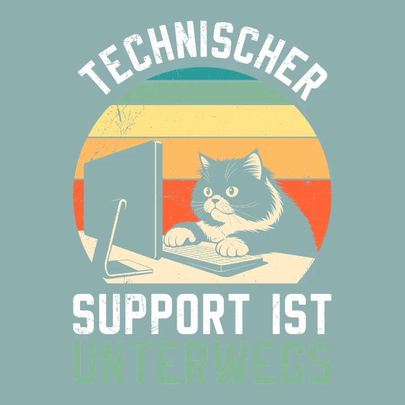 Computer TECHNISCHER SUPPORT IST UNTERWEGS LUSTIG