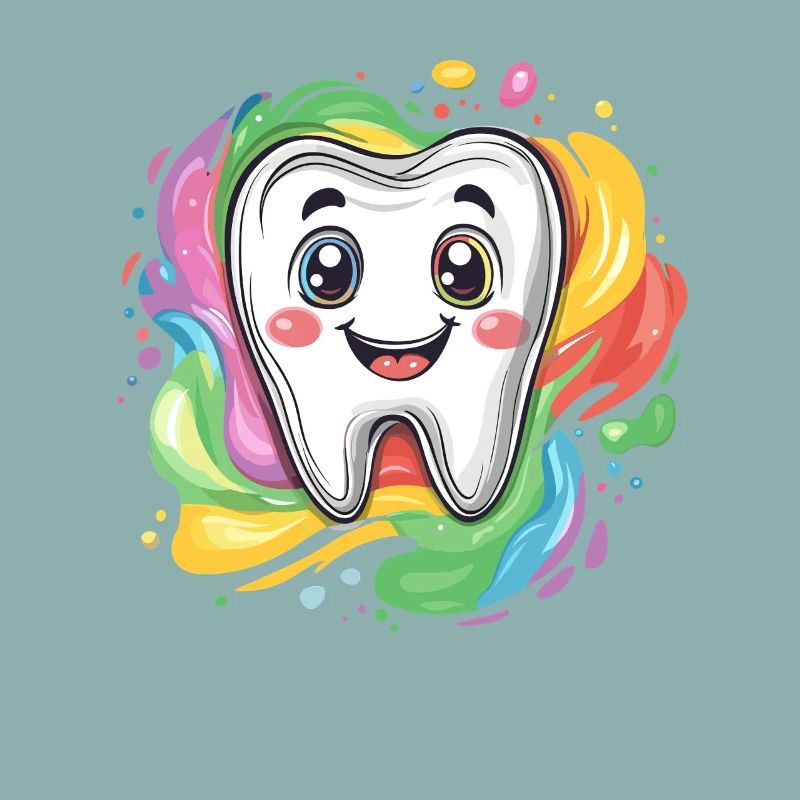 Une éclaboussure de couleur joyeuse pour les dents