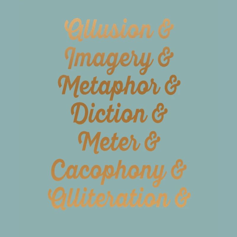 Gold Script Literary Devices Typography