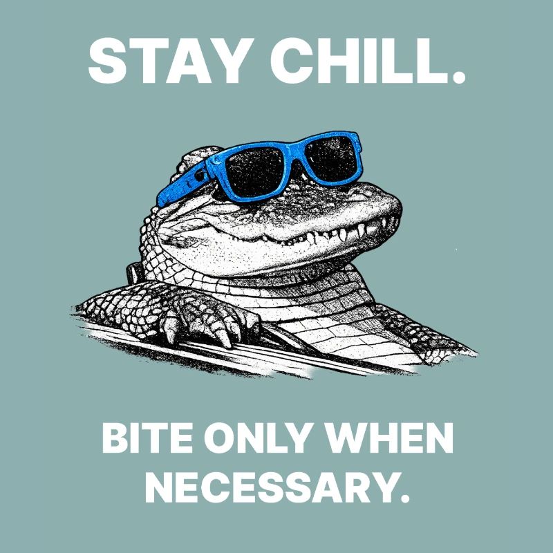 Stay Cool – Conception de mèmes Cool Alligator