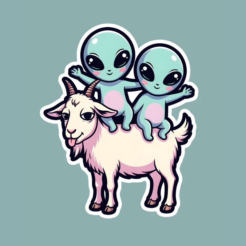 Bébé chèvre extraterrestre drôle