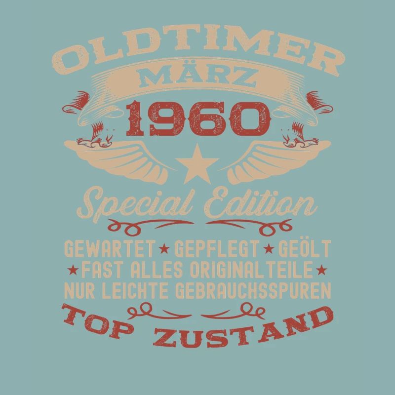 66. Geburtstag Geschenk Mann Oldtimer März 1960