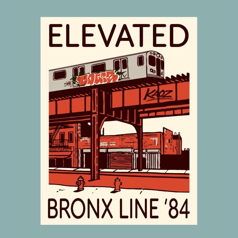 Graphique surélevé du Bronx Line 84
