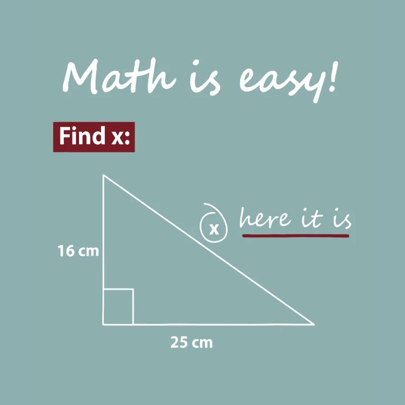 Find X Triangle Math Art