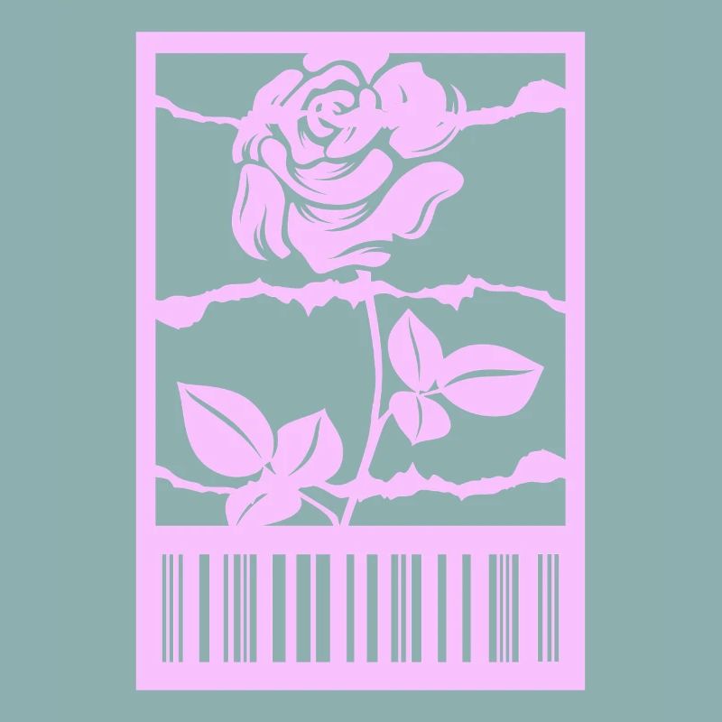 Gothic Rose Stacheldraht Strichcode Urban Style