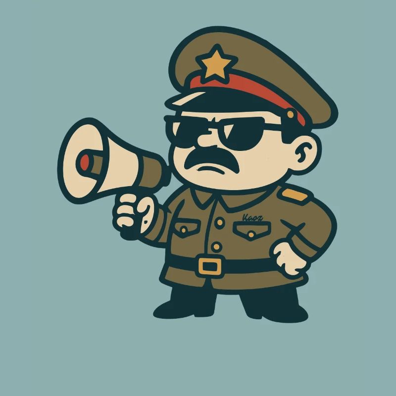 Retro Sergeant Megaphone
