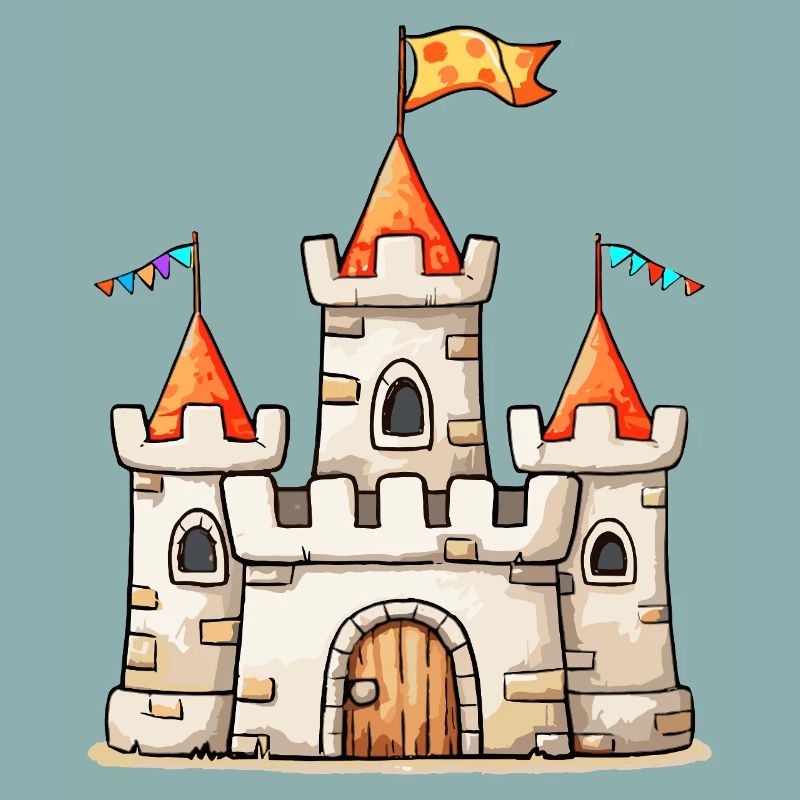 Sandbox Castle Illustration