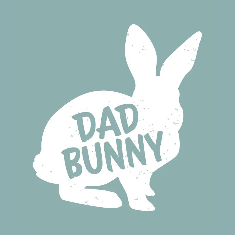 Dad Bunny Silhouette Graphic
