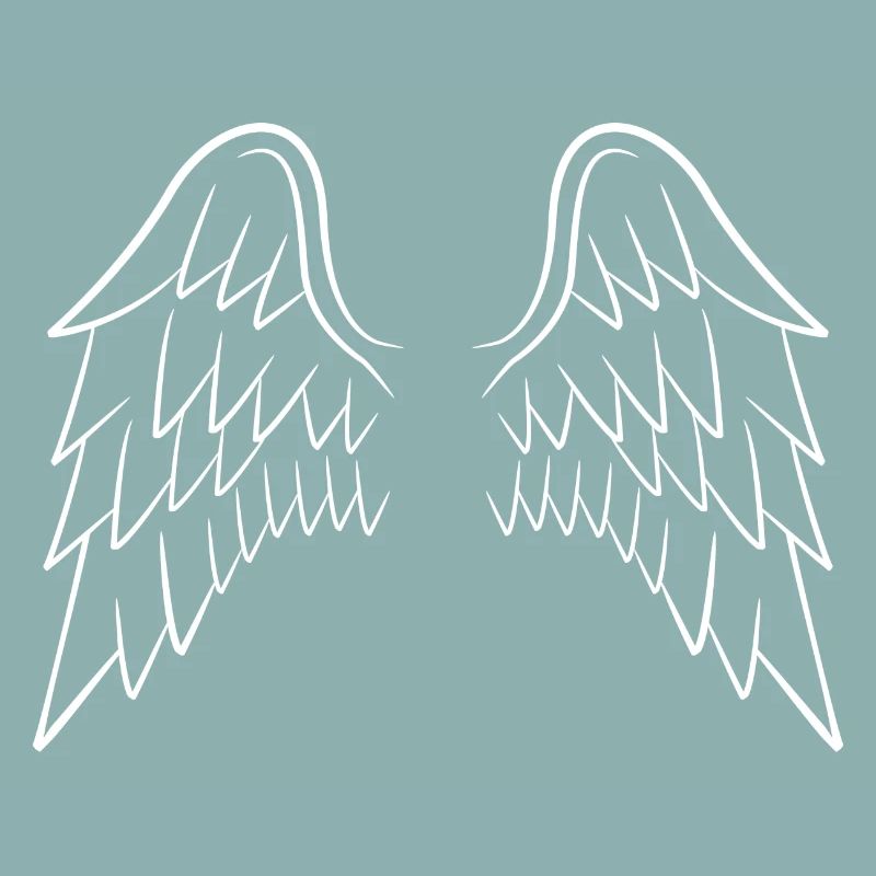 Angel's joining wing white