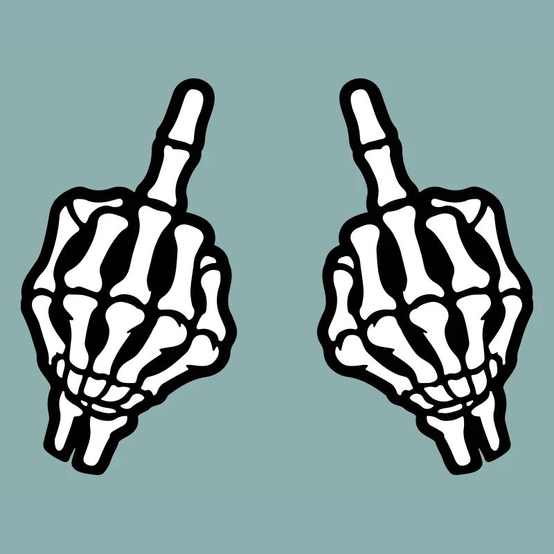 Middle Finger Hand Skeleton