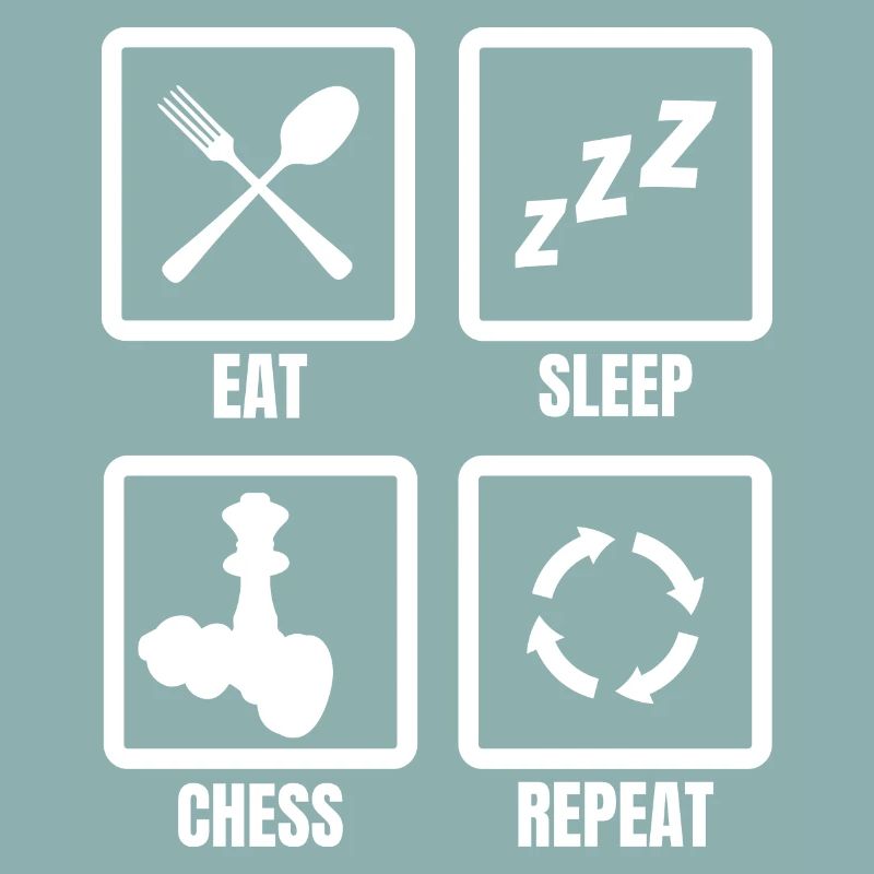 Manger, dormir, jouer aux échecs, répéter
