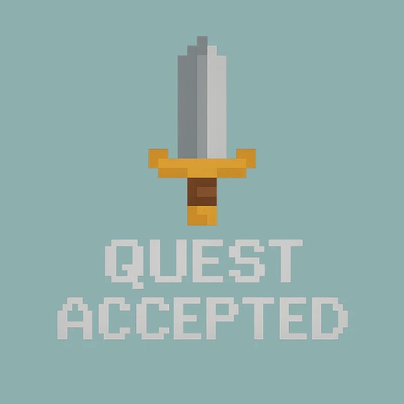 Quest Accepted Pixel Sword