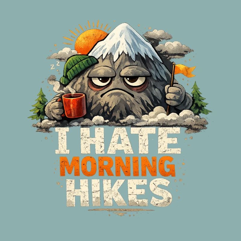 I Hate Morning Hikes - Nerd Shirt