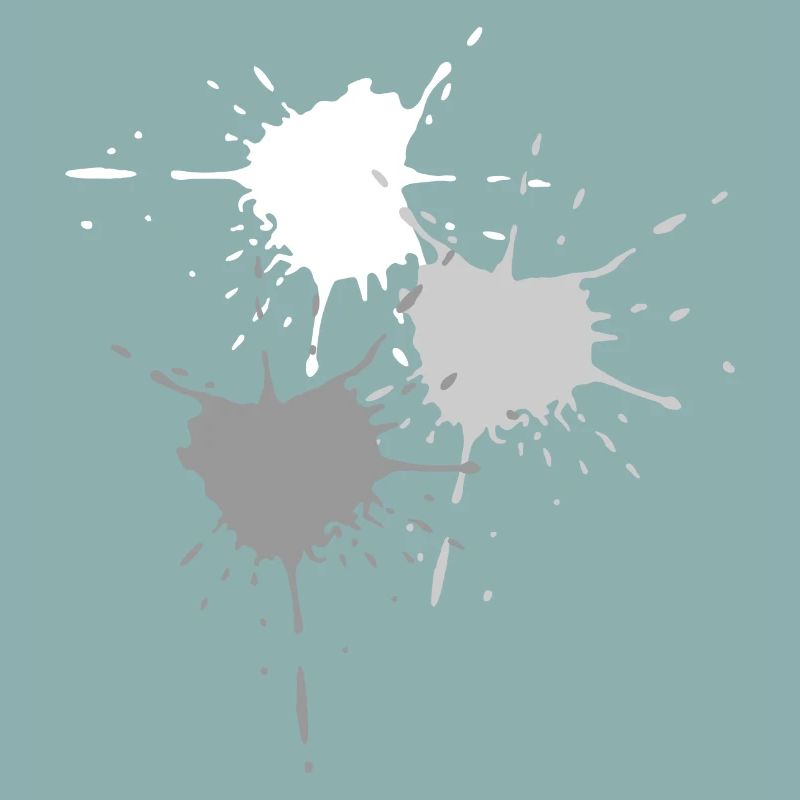 Art - Exploding color blots in gray