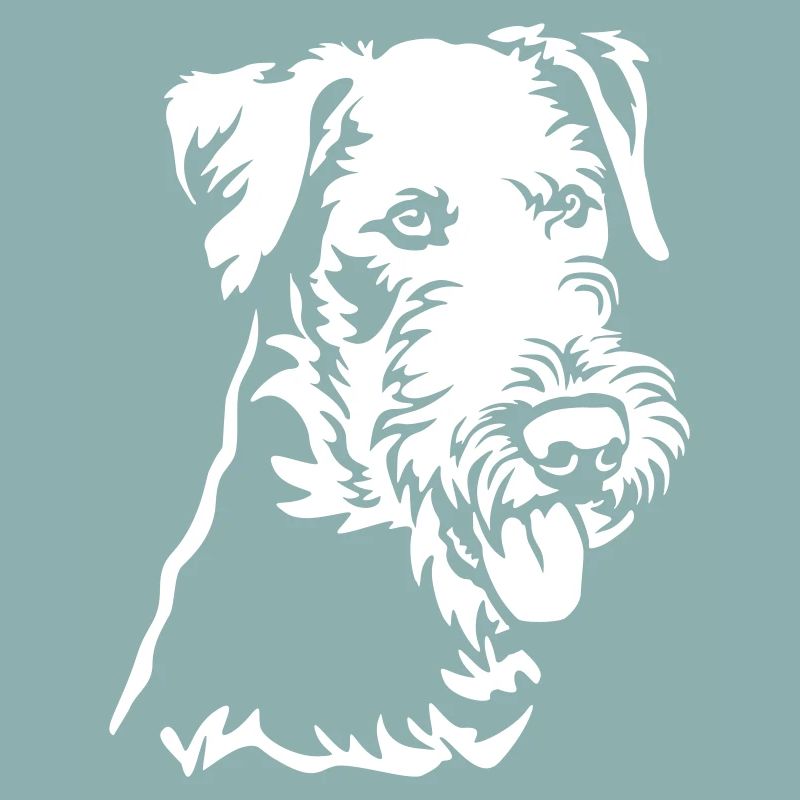 Airedale Terrier Head « Black Edition »