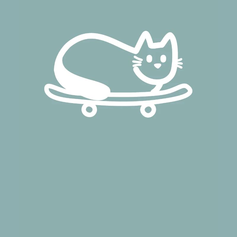 Chat sur skateboard