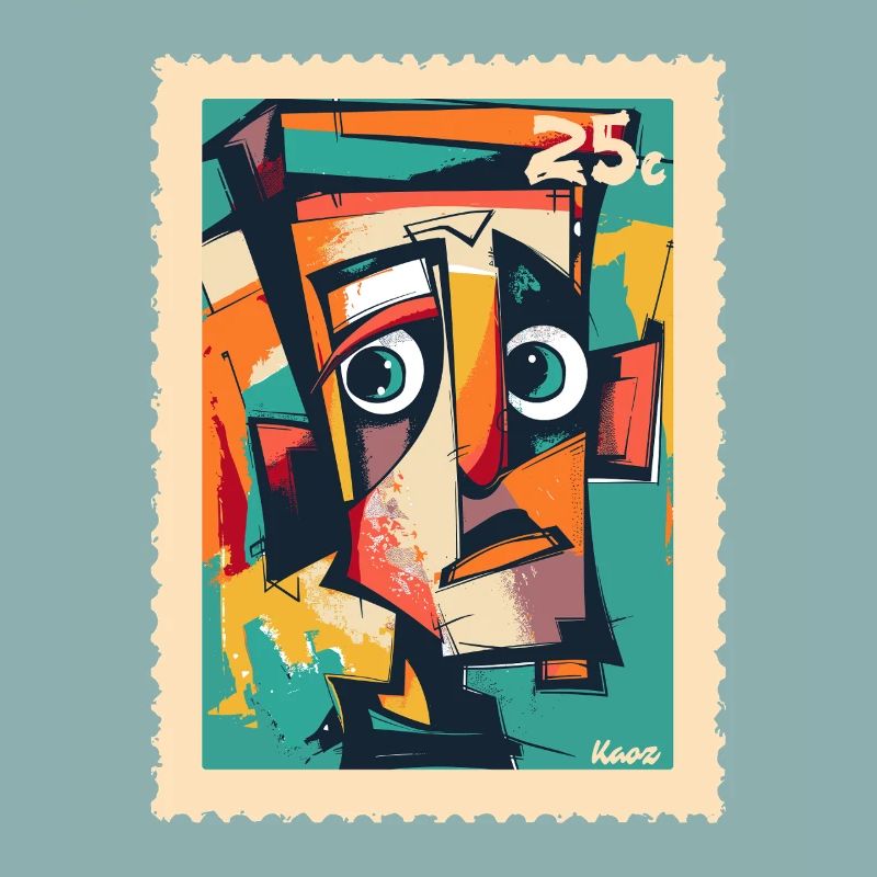 Tête Cubiste – Timbre-poste de la Confusion