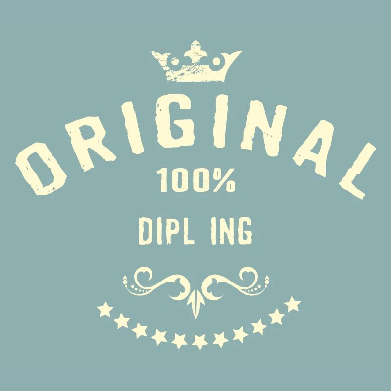 Original 100 Prozent Dipl Ing - RAHMENLOS creme