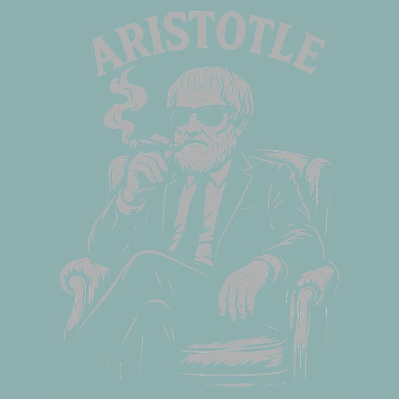 Aristotle Smoking Philosopher Portrait