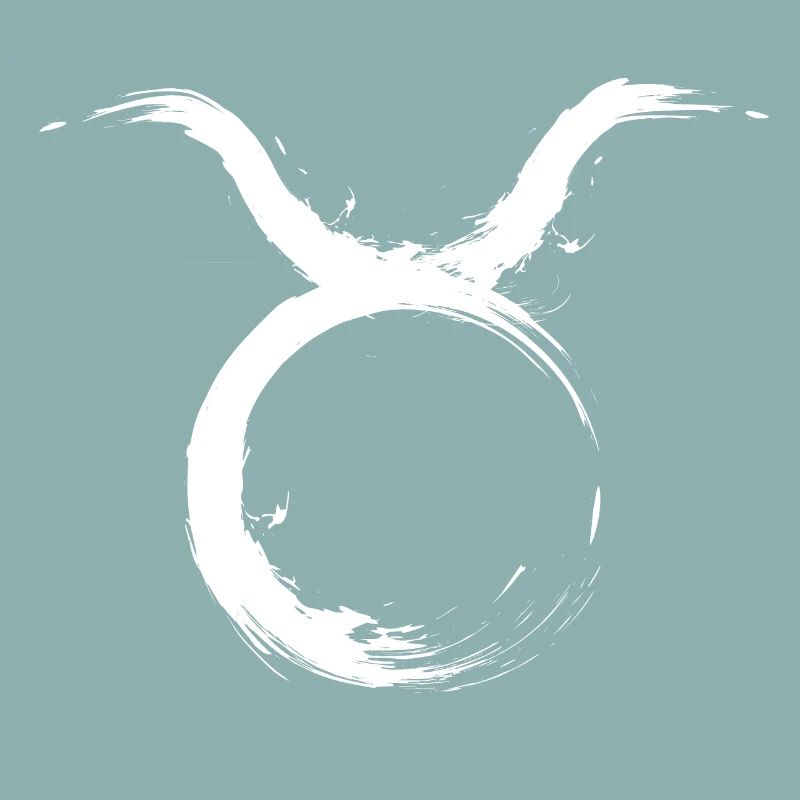 Sternzeichen Stier Taurus Design Symbol Weiß