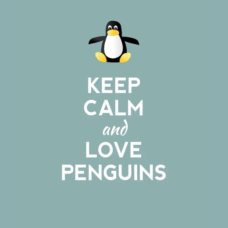 keep calm love pingouin Linux nerd ordinateur cpu lo