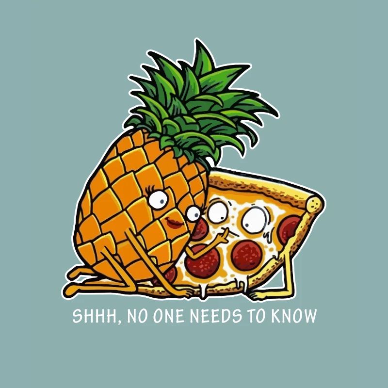 Pizza und Ananas
