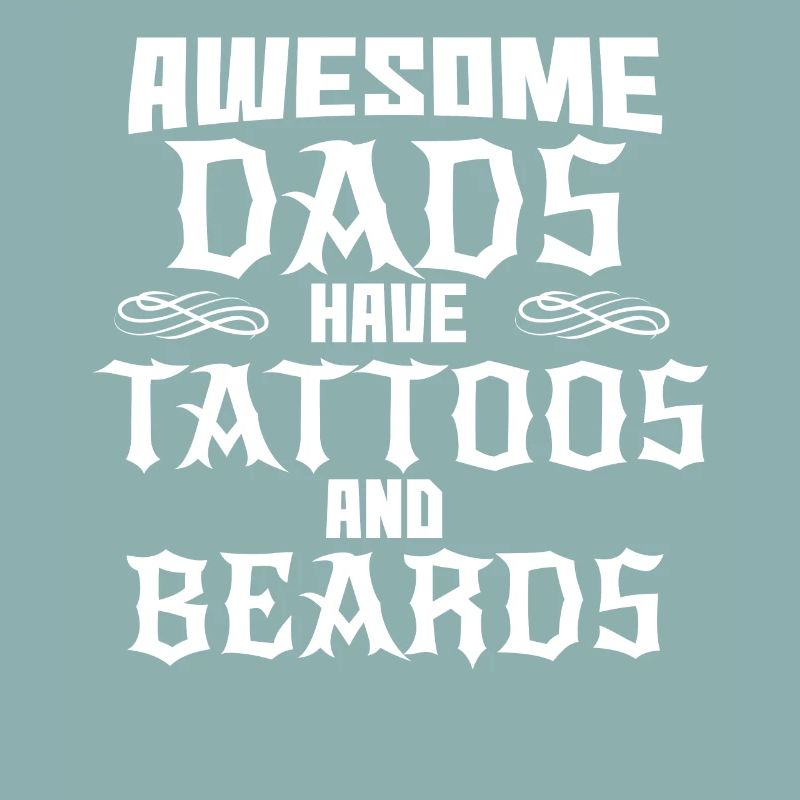 Papa Dad Tattoo Bart Dads Vatertag Papi Sohn son