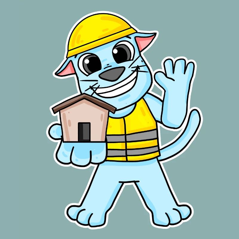 Cadeau de construction de maison de chat constructeur
