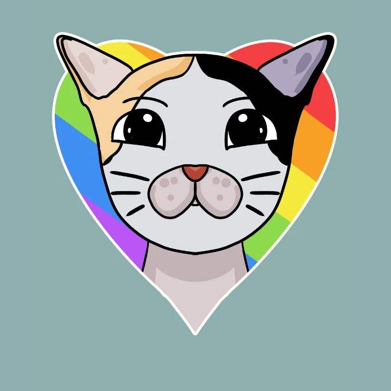 Chat LGBT Japonais Bobtail Rainbow