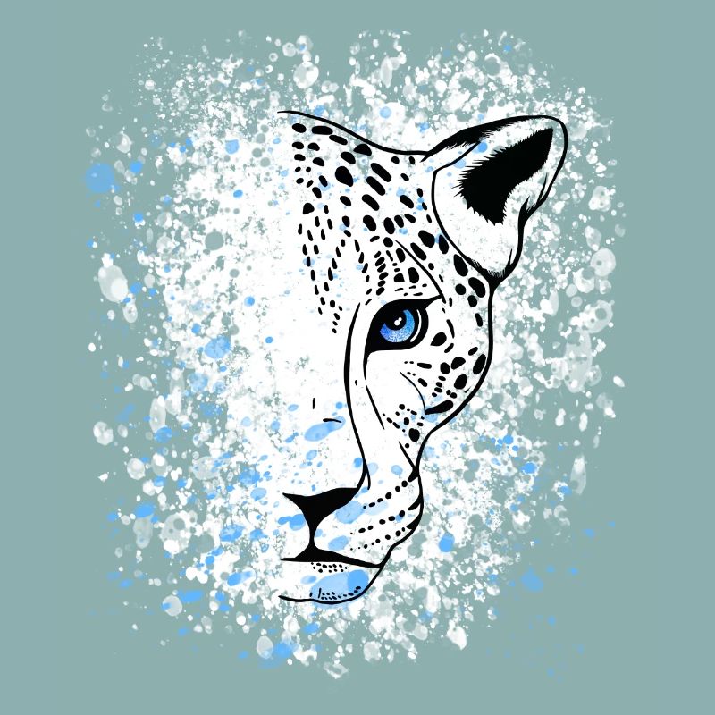 Snow Leopard Blue Eyes Cool