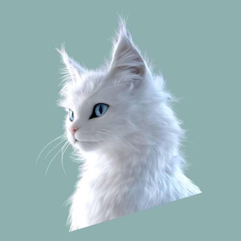 Chat Angora Blanc Chat Angora Chats Angora Mignons