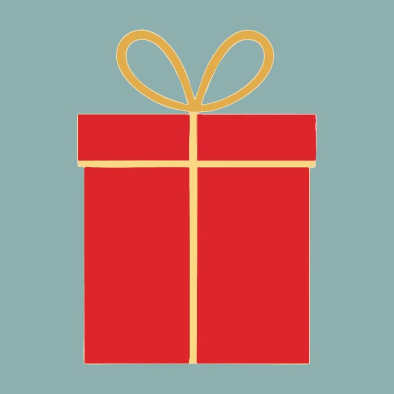 Weihnachtsgeschenk, rote Geschenkbox