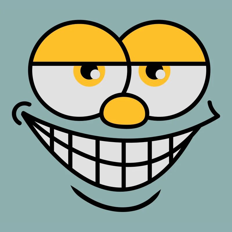 Sourire Comic Face Cool Expression faciale