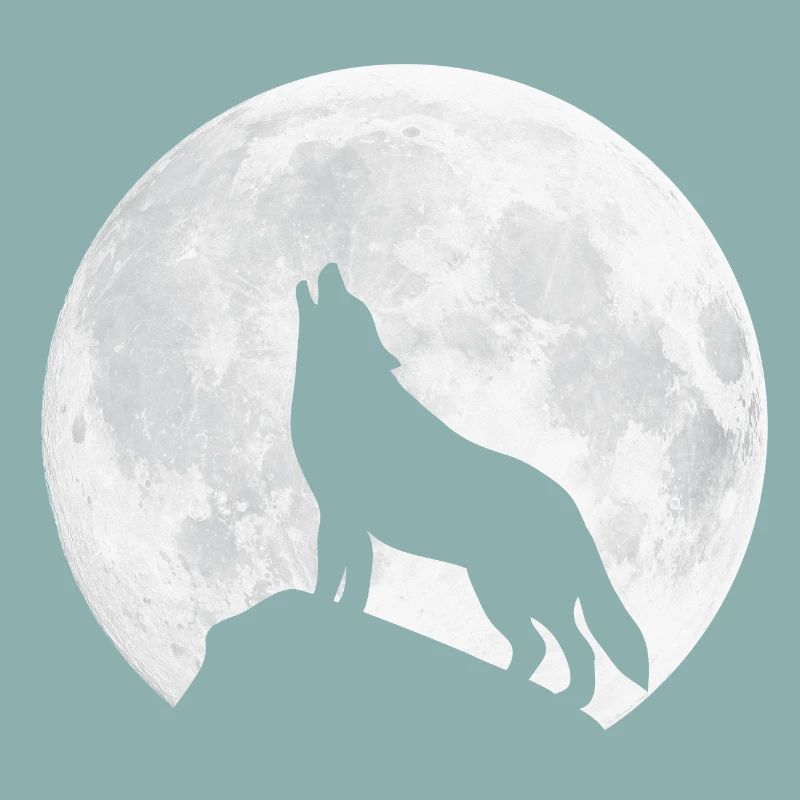 Heulender Wolf - Mond
