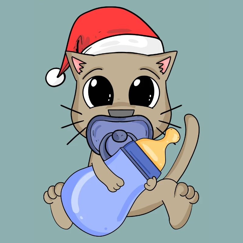 Chat Bébé Noël
