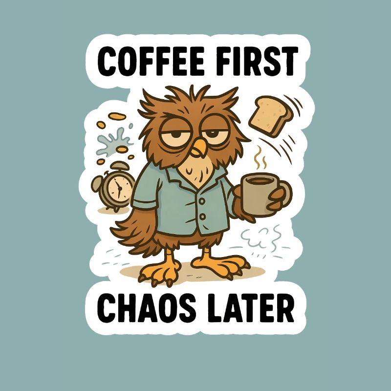 Kaffee zuerst Eule