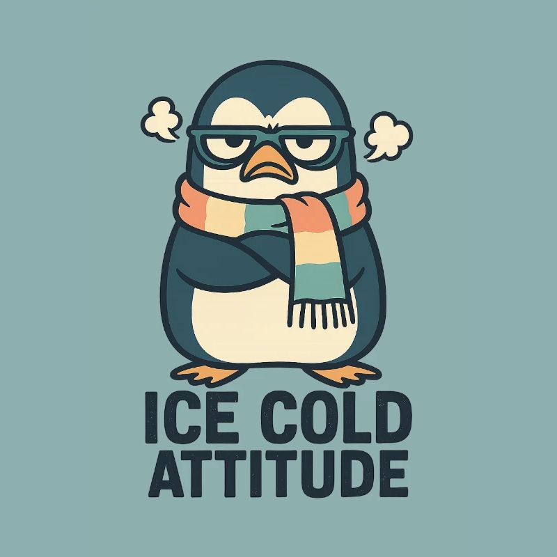 Eiskalte Haltung Pinguin