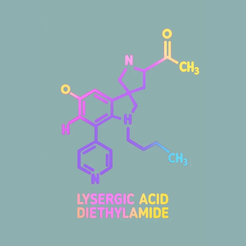 Psychedelic Molecular Art LSD