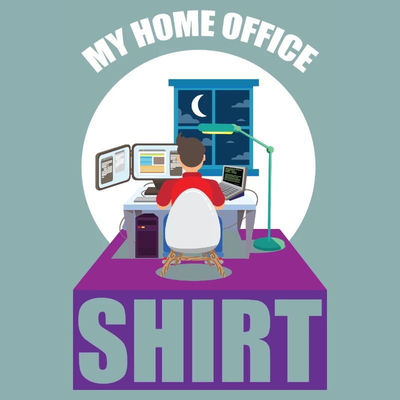 Night Shift Coder Programmer Desk Graphic