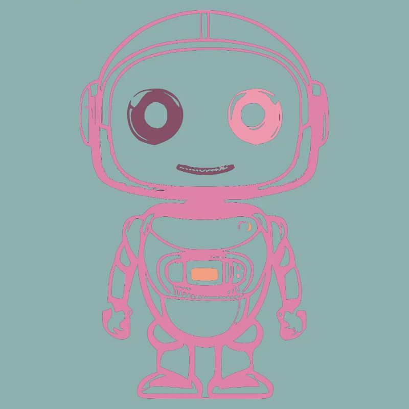 Illustration du robot spatial rose