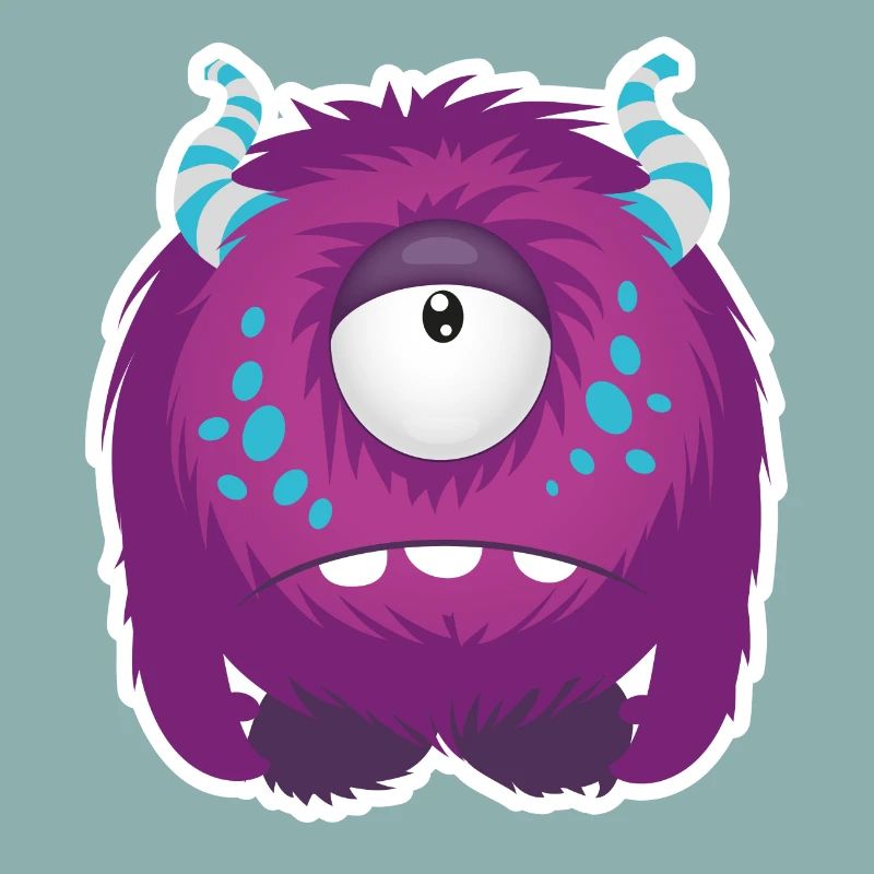 Süßes kleines trauriges Monster