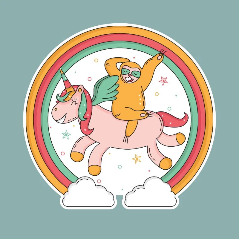 Fun Unicorn shirt, sloth animal gift