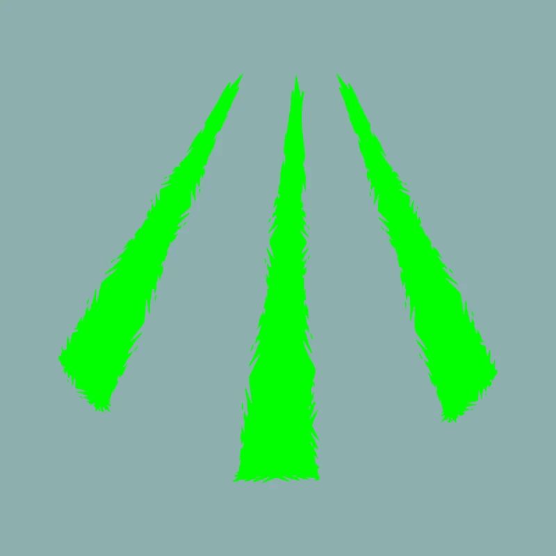 Symbole celtique Awen vert